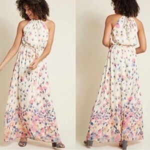 Modcloth Pastel Floral Maxi Dress